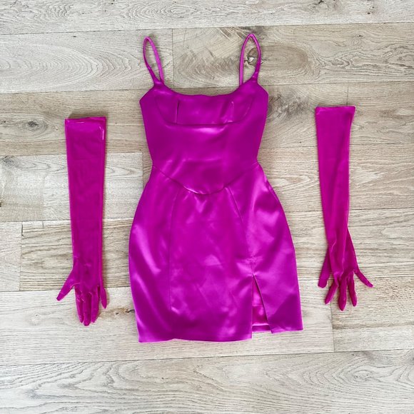 House of CB Dresses House Of Cb Casimira Dress And Gloves In Hot Pink Poshmark